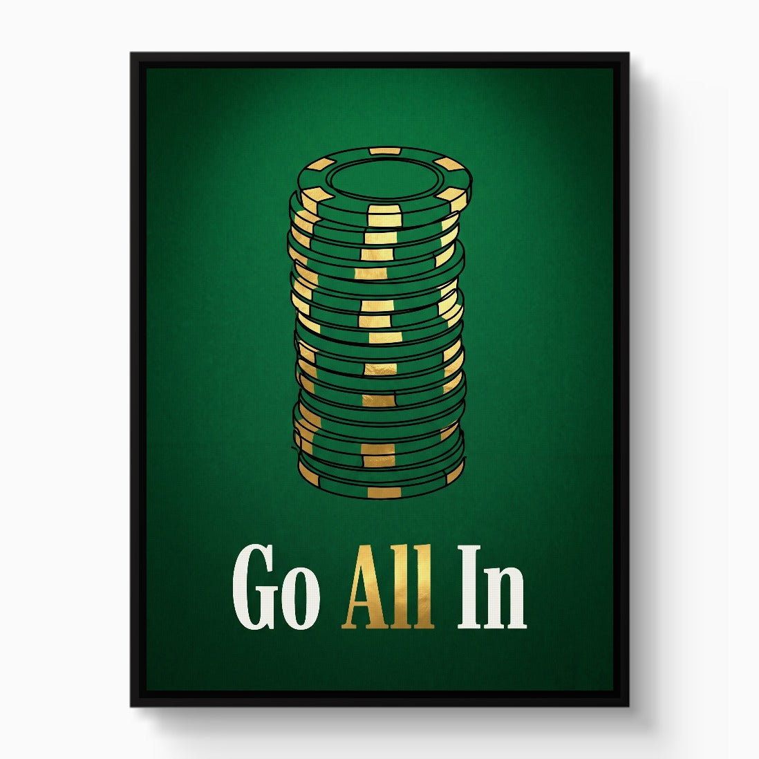 Chips Go All-In - Luxury Wall Art