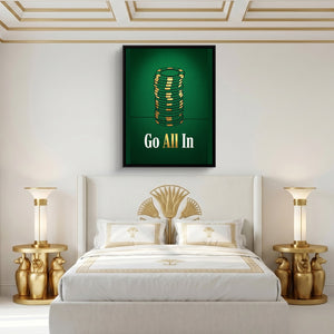 Chips Go All-In — chips go all in sq egyptian isis room 1port framed black