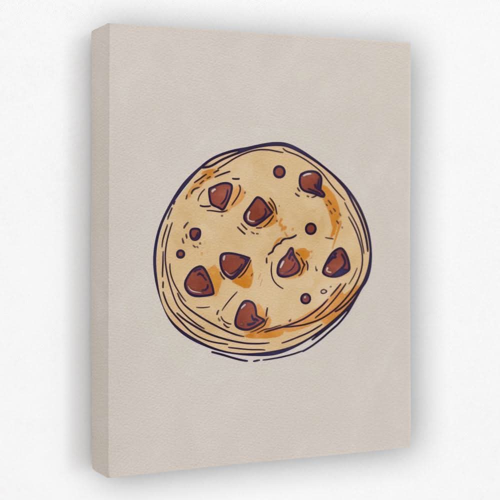 Chocolate Chip Cookie - Food Canvas Wall Art