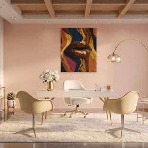 Chocolate Drip Lips - Luxury Wall Art