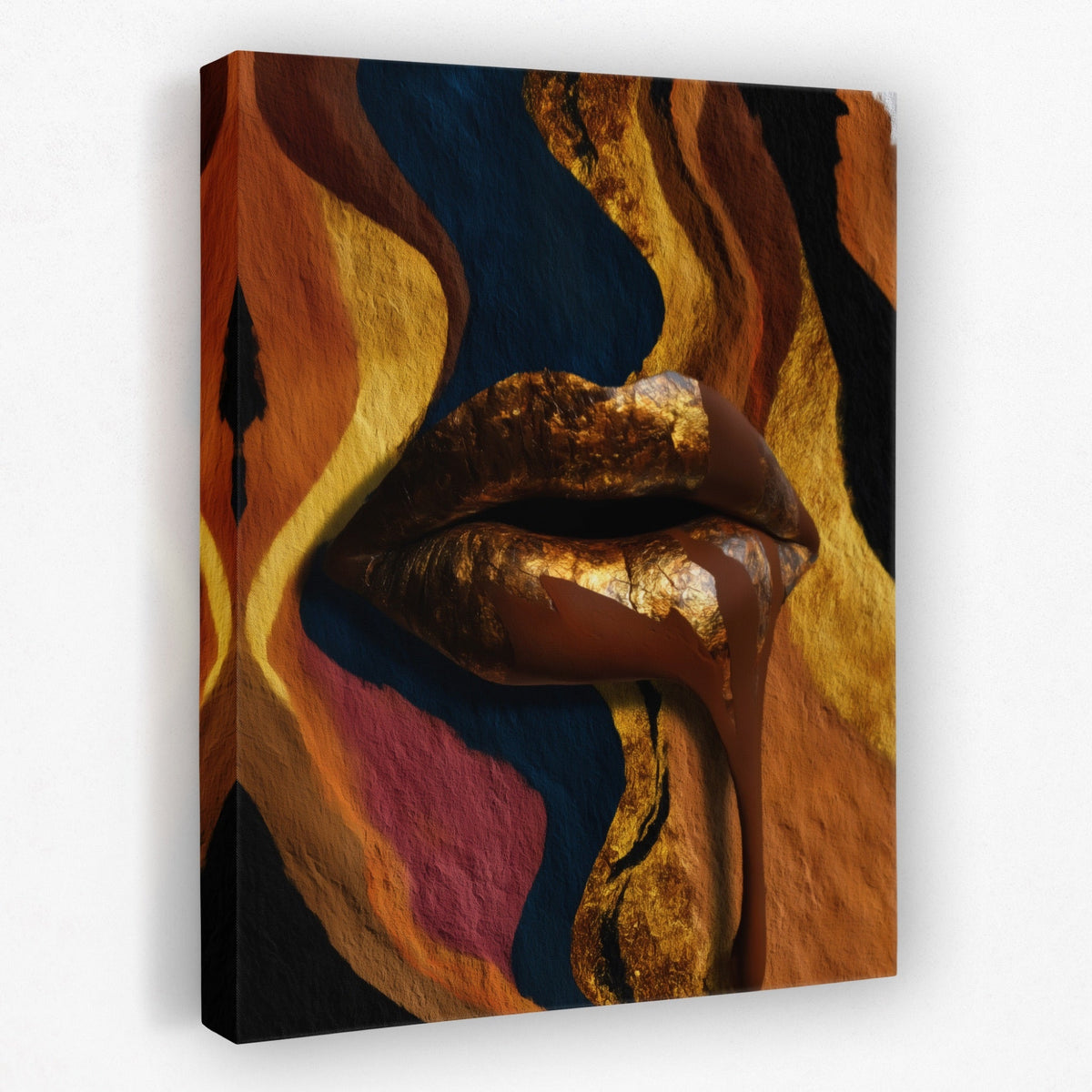 Chocolate Drip Lips - Luxury Wall Art