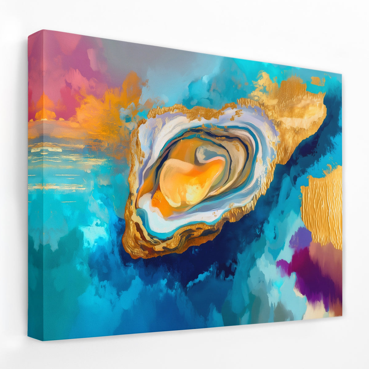 Clam Golden Depths — Clam Golden Depths Landscape   Side View   Mirror Wrap 134