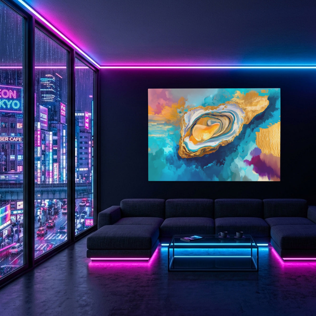 Clam Golden Depths — Clam Golden Depths Blue Pink Neon Room Land 44