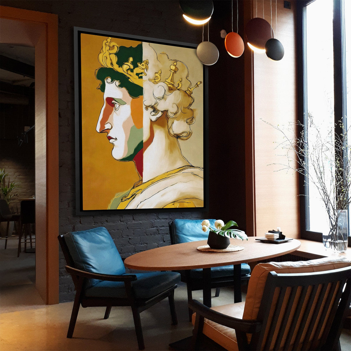 Classical Golden Profile - Luxury Wall Art