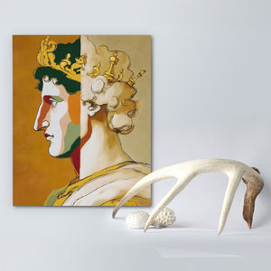 Classical Golden Profile - Luxury Wall Art
