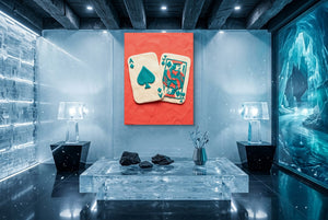 Clay Cards Spades — clay cards spades icicle unreal minimalist living room 1port flush print
