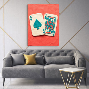Clay Cards Spades — clay cards spades sq high fashion 1port flush print
