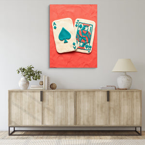 Clay Cards Spades — clay cards spades sq living room desk 1port flush print