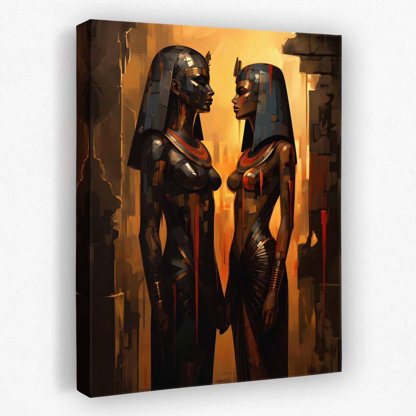 Cleopatra's Kiss - Couples Canvas Wall Art