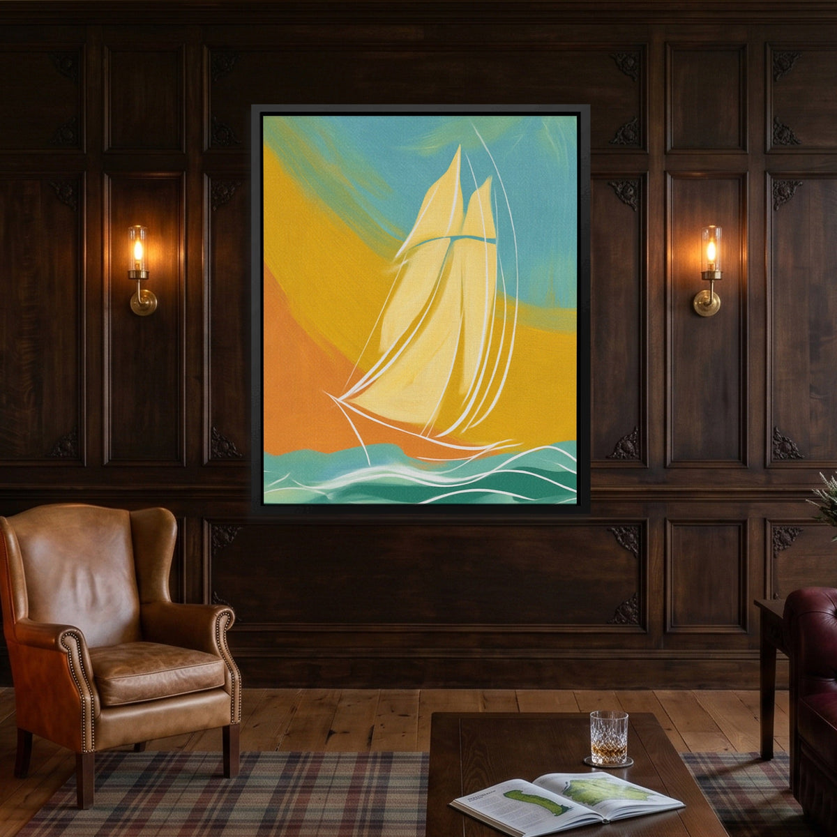 Clipper Ship Gliding - Luxury Wall Art
