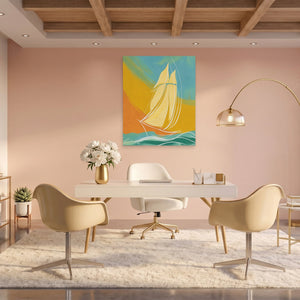 Clipper Ship Gliding - Luxury Wall Art