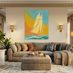 Clipper Ship Gliding - Luxury Wall Art