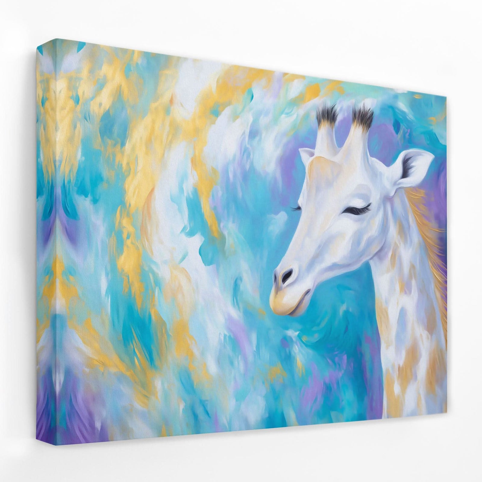Cloudwalker Giraffe - Baby Animal Canvas Wall Art