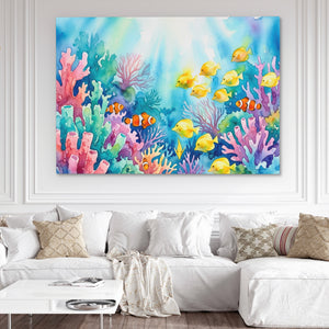 Clownfish Coral Paradise — Clownfish Coral Paradise White Couch and Wall 255