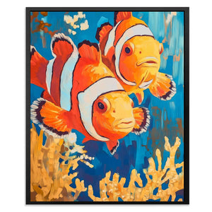 Clownfish Coral Splash - Luxury Wall Art