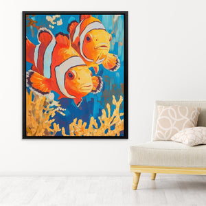 Clownfish Coral Splash - Luxury Wall Art