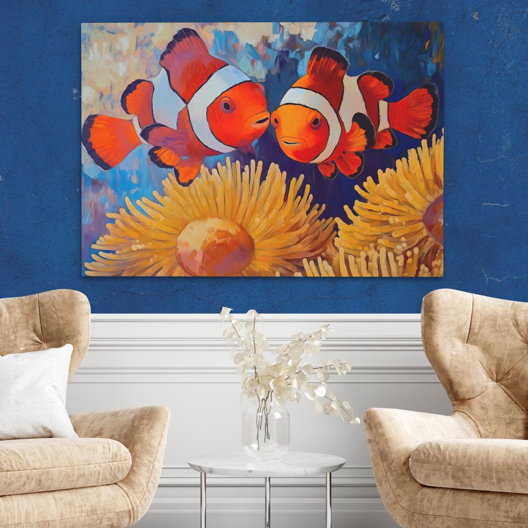 Clownfish Kiss - Luxury Wall Art