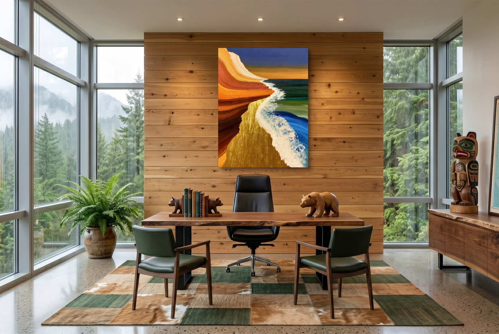 Coastal Brushstroke Flow — coastal brushstroke flow white studio framed black