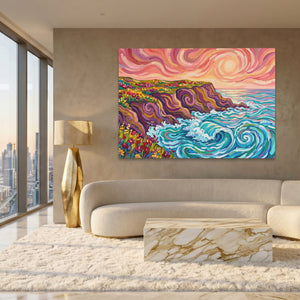 Coastal Cliffs Swirling — Coastal Cliffs Swirling White Gold Lux Land 231