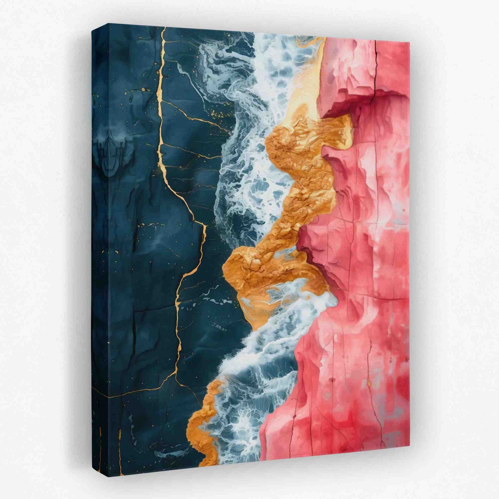 Coastal Layers - Aerial Canvas Wall Art