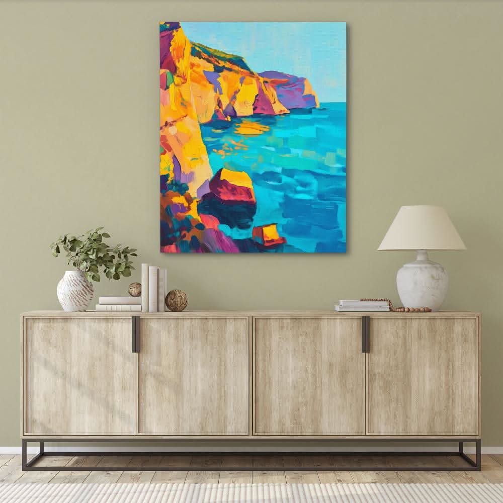 Coastal Sunset Rocks - Luxury Wall Art