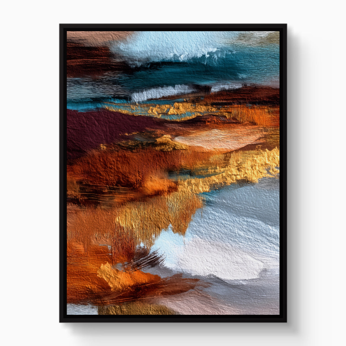 Coastal Tides Ink Wash — coastal tides ink wash white studio framed black
