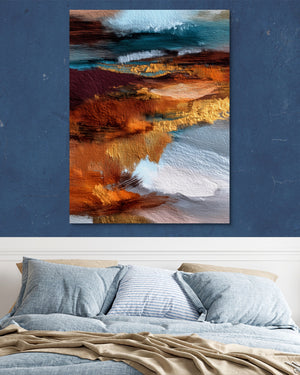 Coastal Tides Ink Wash — coastal tides ink wash psd navy blue bedroom 1port flush print