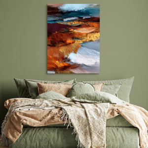 Coastal Tides Ink Wash — coastal tides ink wash sq green bedroom 1port flush print