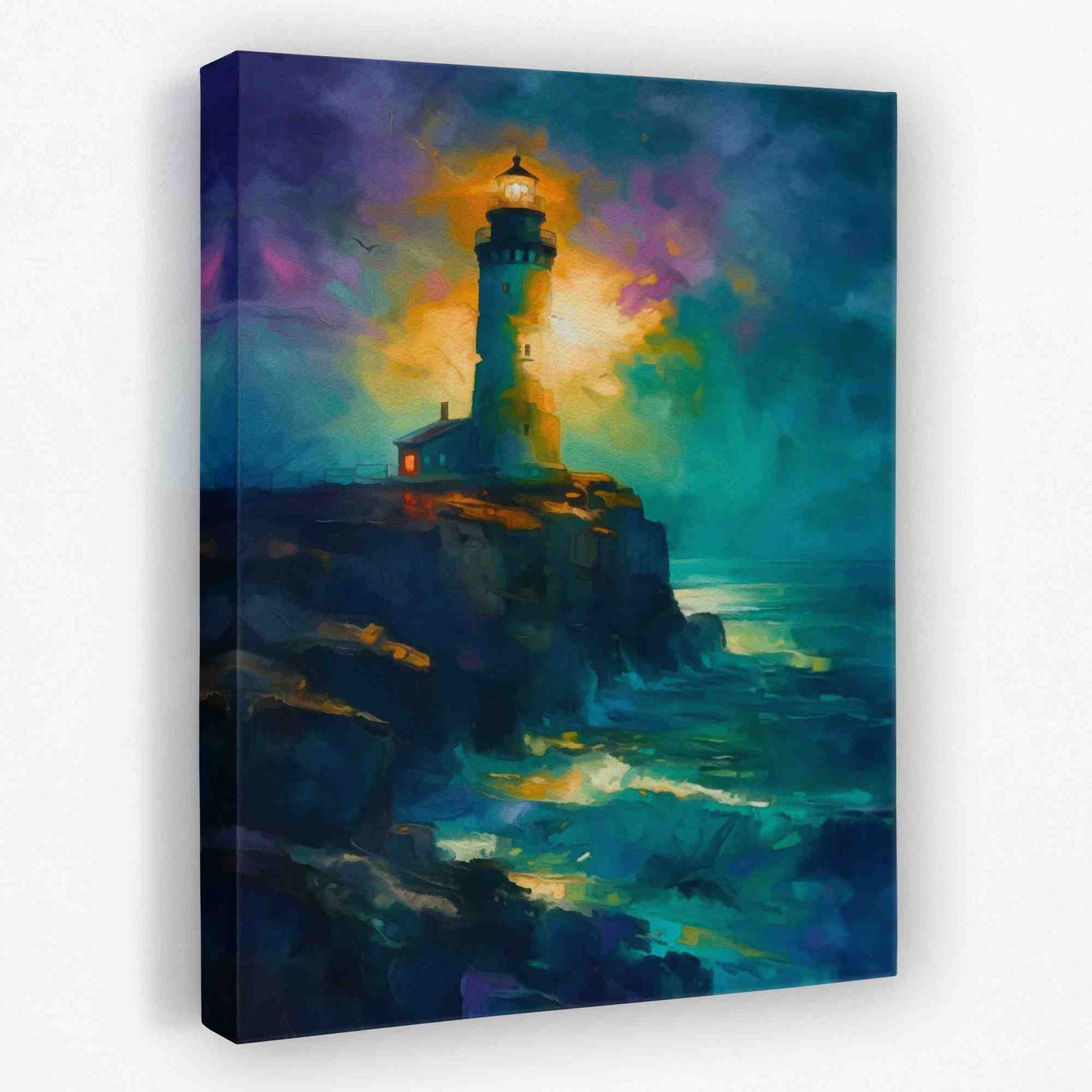 Coastline Viewer - Emerald Canvas Wall Art