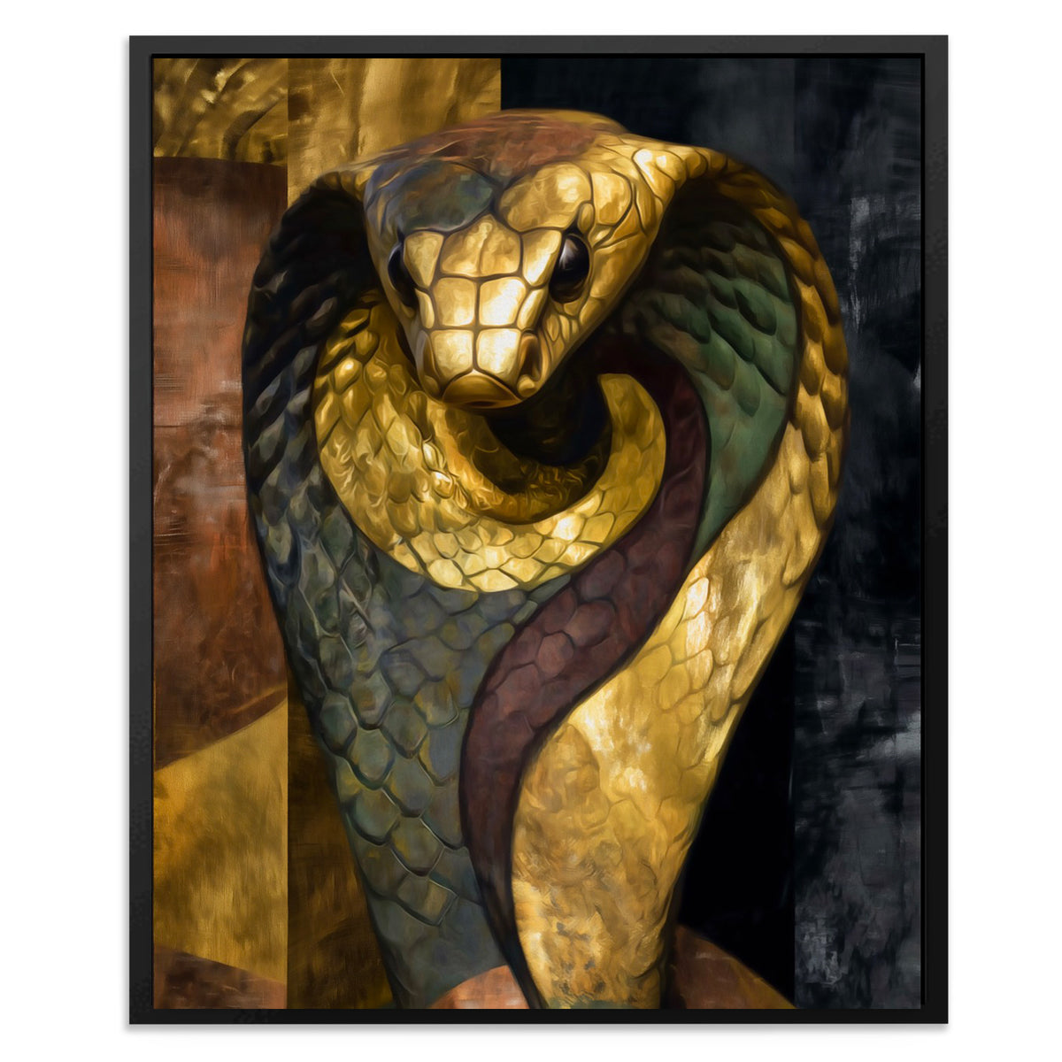 Cobras Golden Coil - Luxury Wall Art