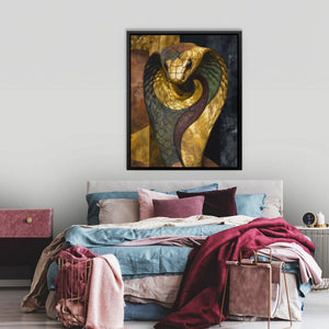 Cobras Golden Coil - Luxury Wall Art