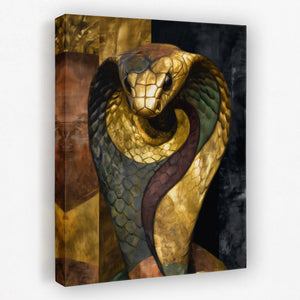 Cobras Golden Coil - Luxury Wall Art