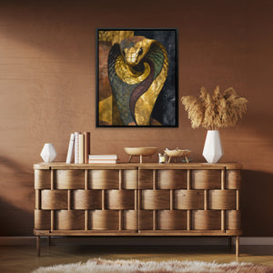 Cobras Golden Coil - Luxury Wall Art
