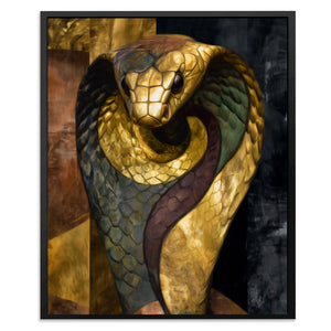 Cobras Golden Coil - Luxury Wall Art