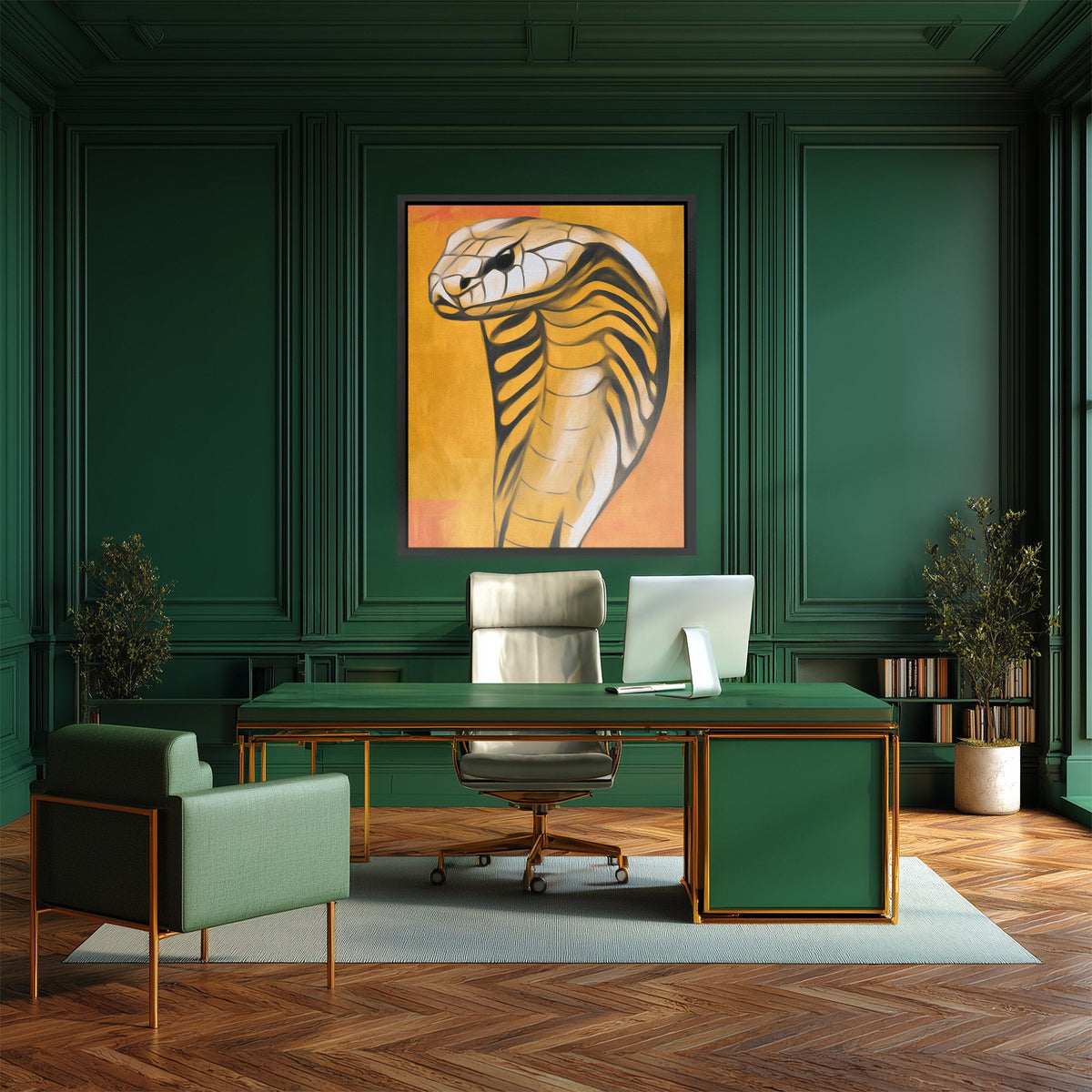 Cobra's Molten Strike - Luxury Wall Art