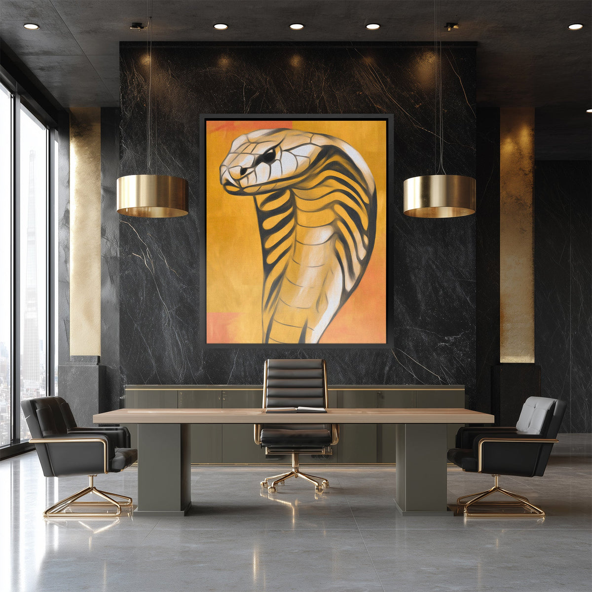 Cobra's Molten Strike - Luxury Wall Art