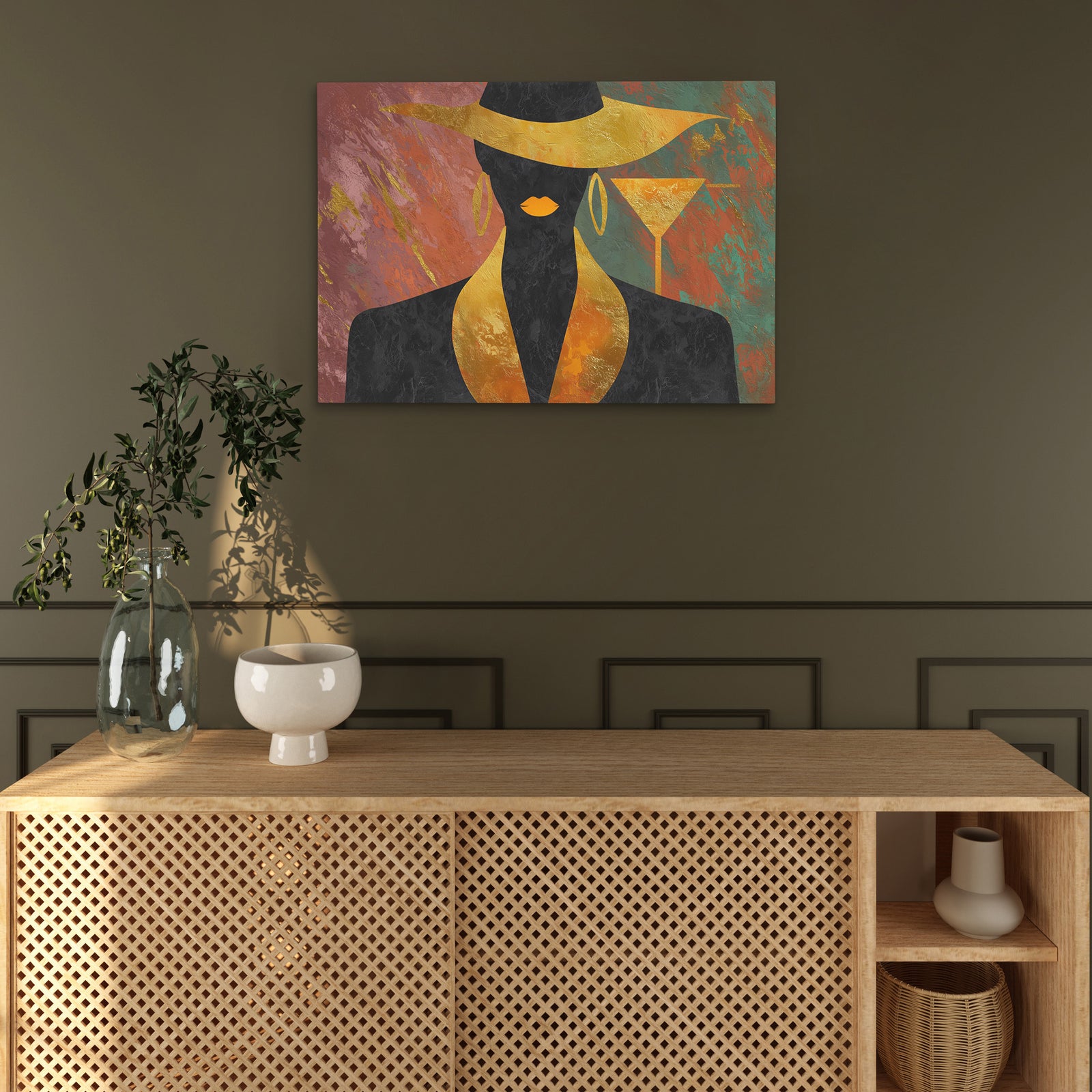 Cocktail Hour Silhouette - Luxury Wall Art