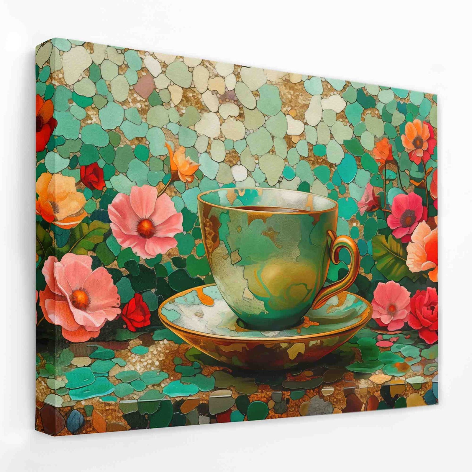 Coffee and Florals - Cafe Canvas Wall Art