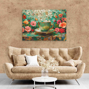 Coffee and Florals - Luxury Wall Art