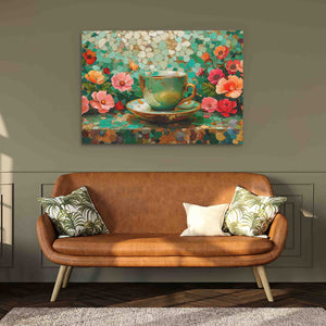 Coffee and Florals - Luxury Wall Art