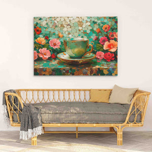 Coffee and Florals - Luxury Wall Art