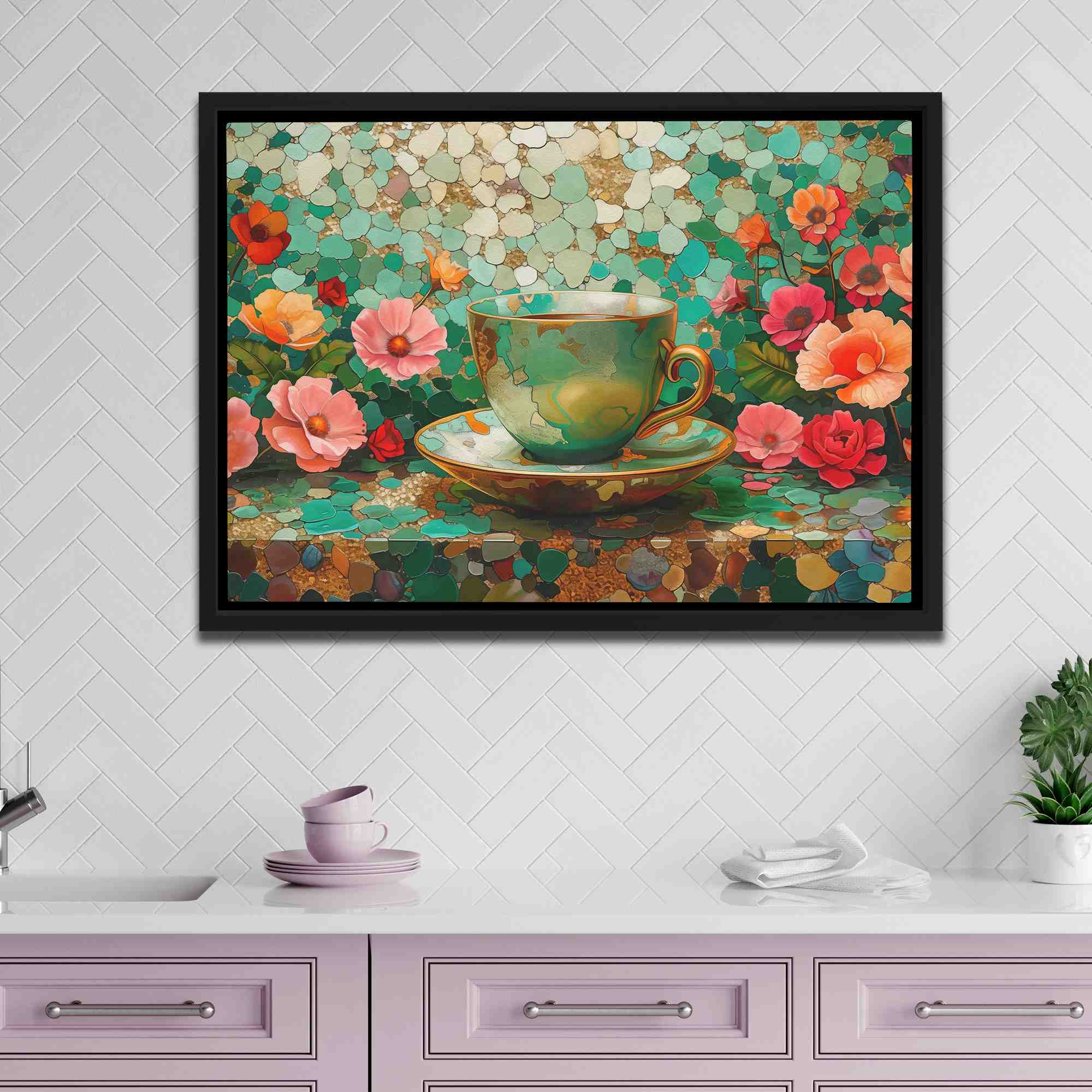 Coffee and Florals - Luxury Wall Art