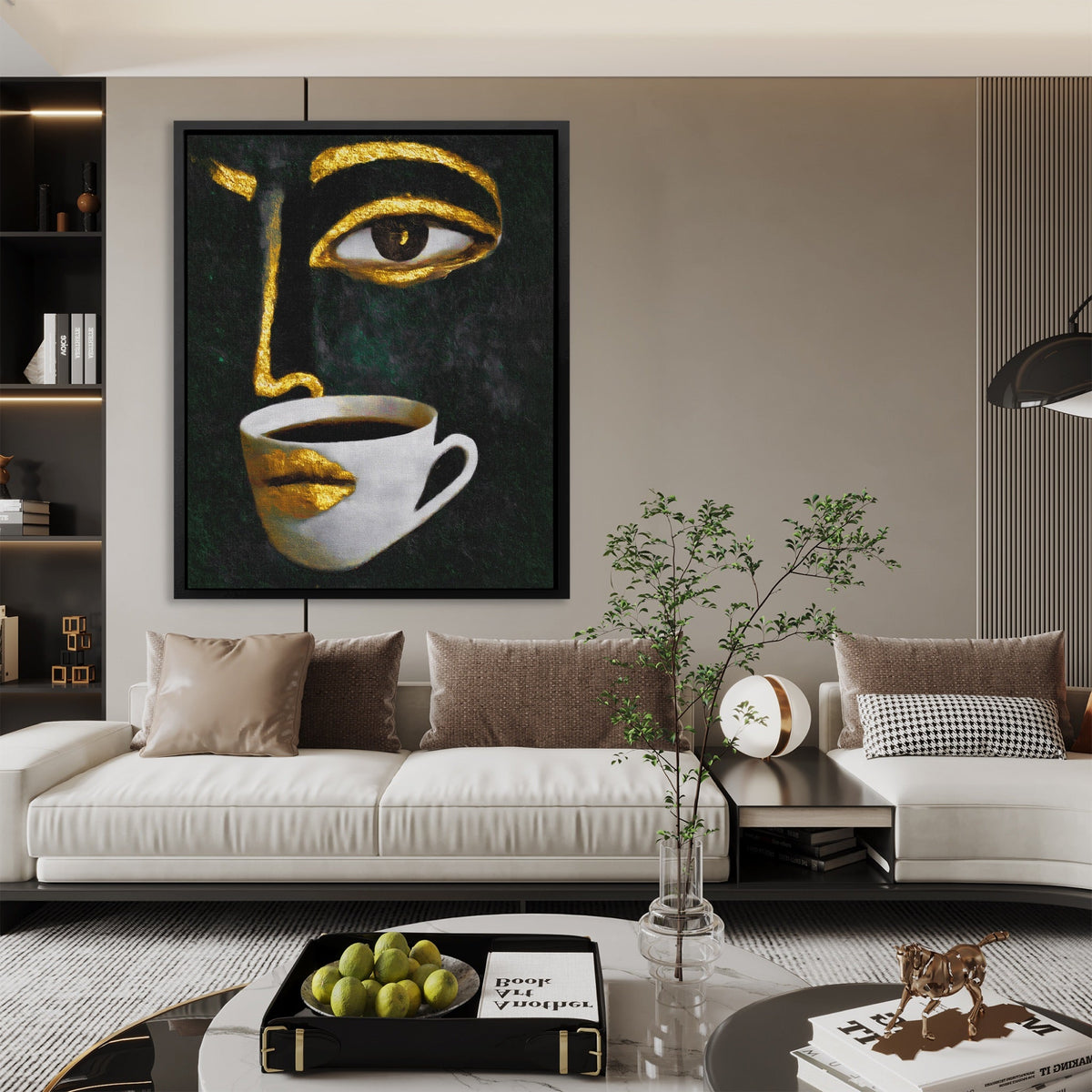 Coffee Pour Portrait - Luxury Wall Art