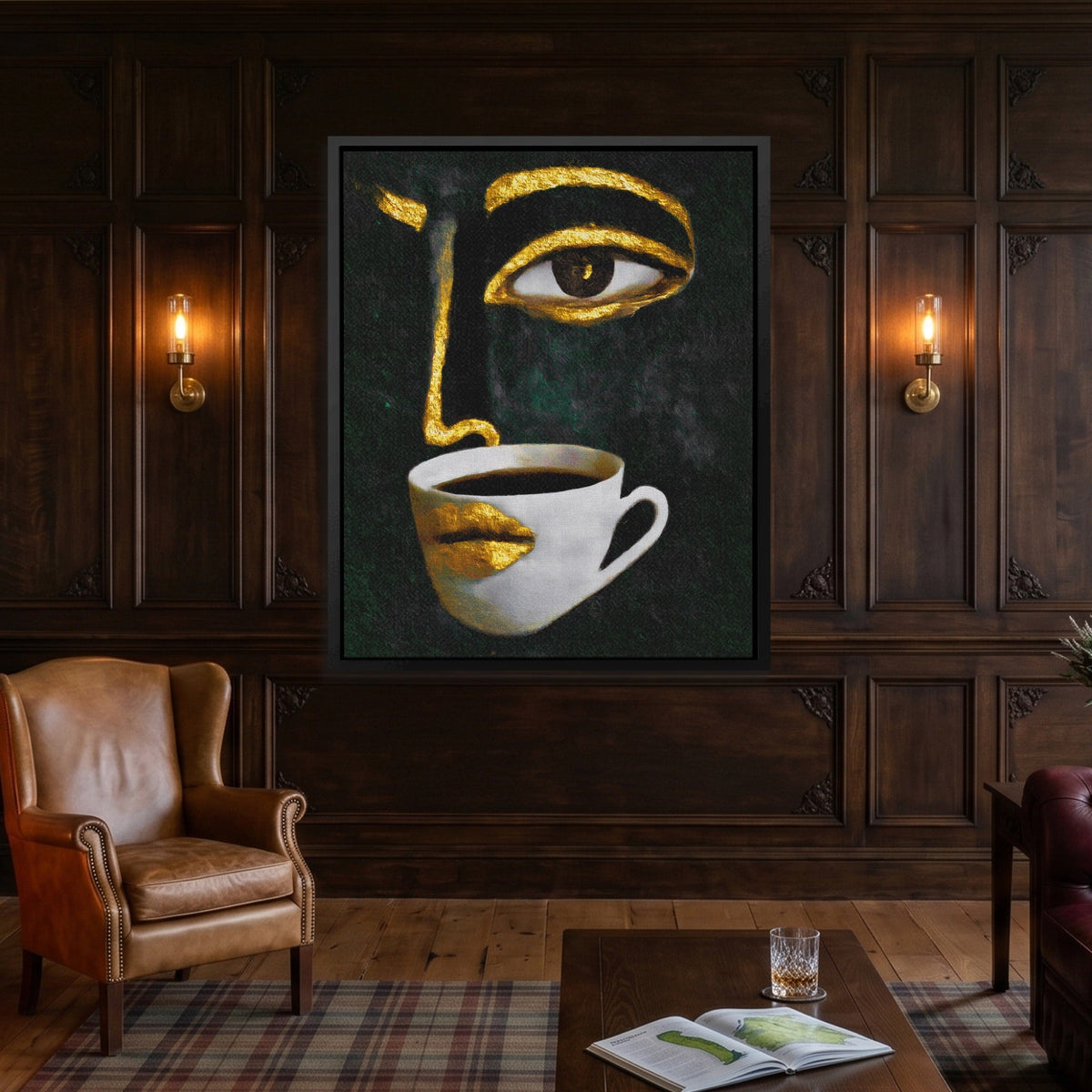 Coffee Pour Portrait - Luxury Wall Art