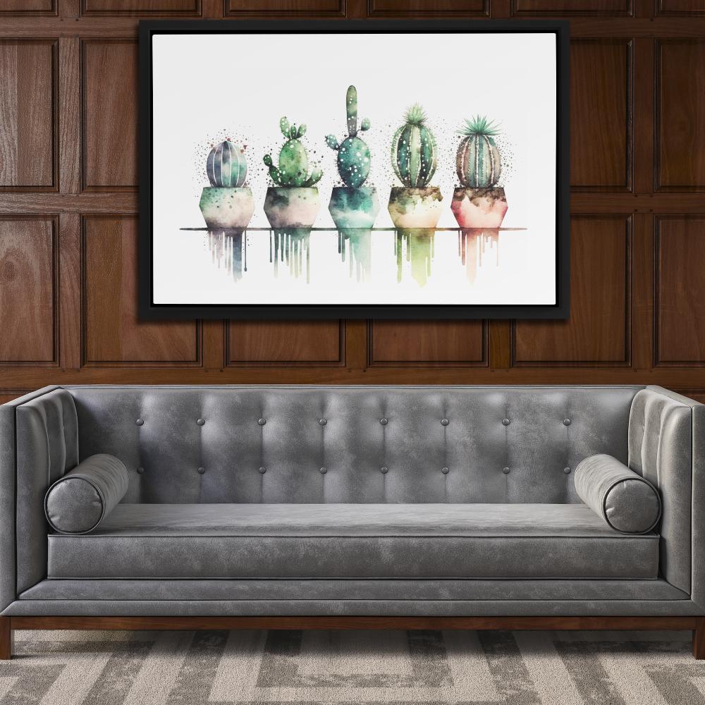 Colored Spots Cactus - Luxury Wall Art
