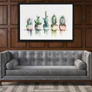 Colored Spots Cactus - Botanical Art