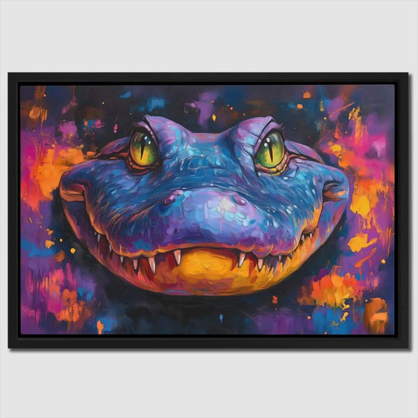 Colorful Alligator in a room