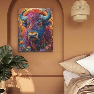 Colorful Buffalo - Luxury Wall Art