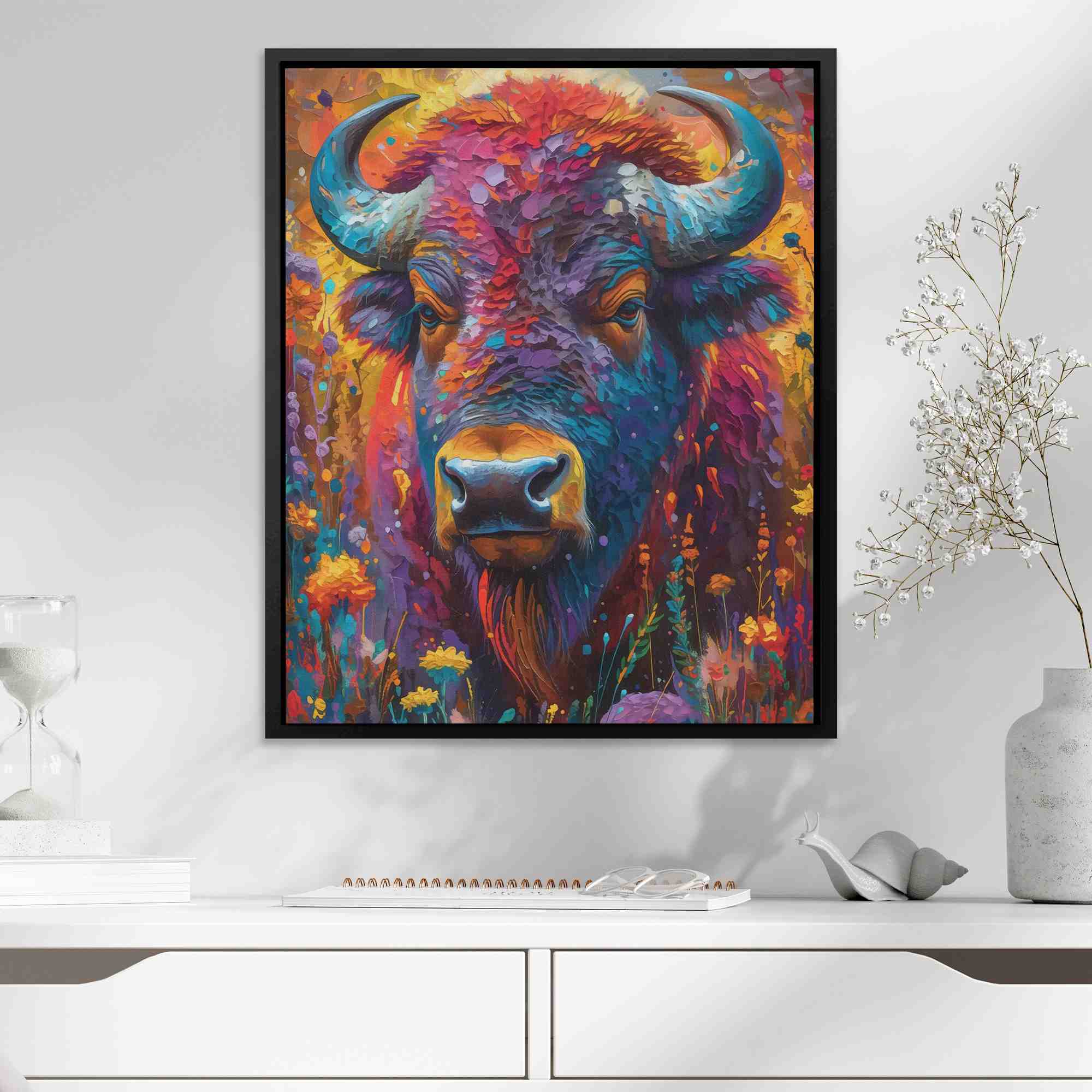 Colorful Buffalo - Luxury Wall Art