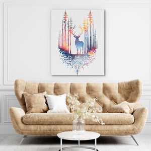 Colorful Deer - Luxury Wall Art